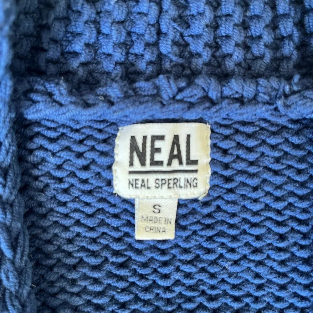 Neal Sperling Chunky Knit Textured Cotton Blend Slim Fit Cardigan Size Women's S - Picture 11 of 12